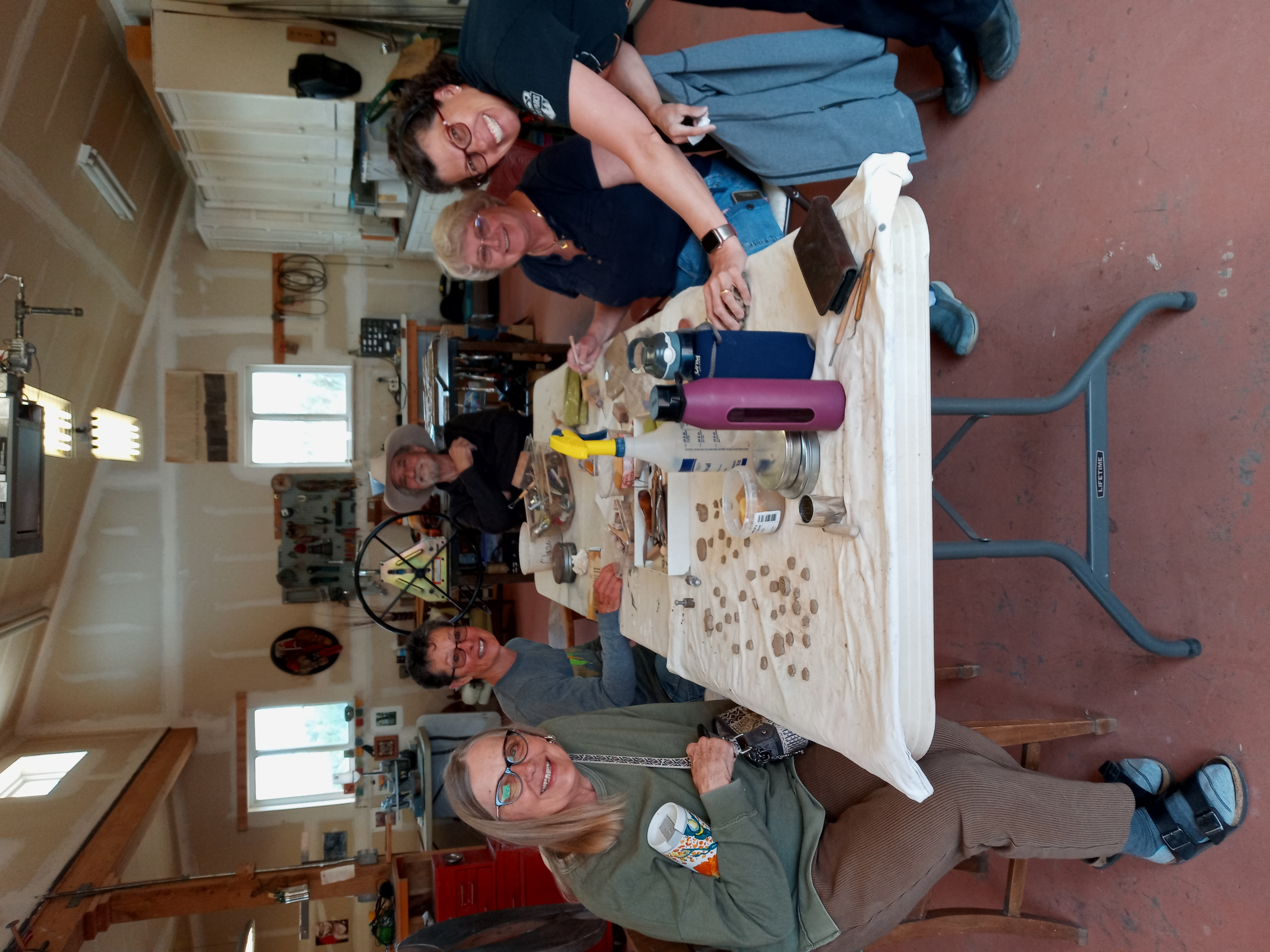 SOB members making tiles