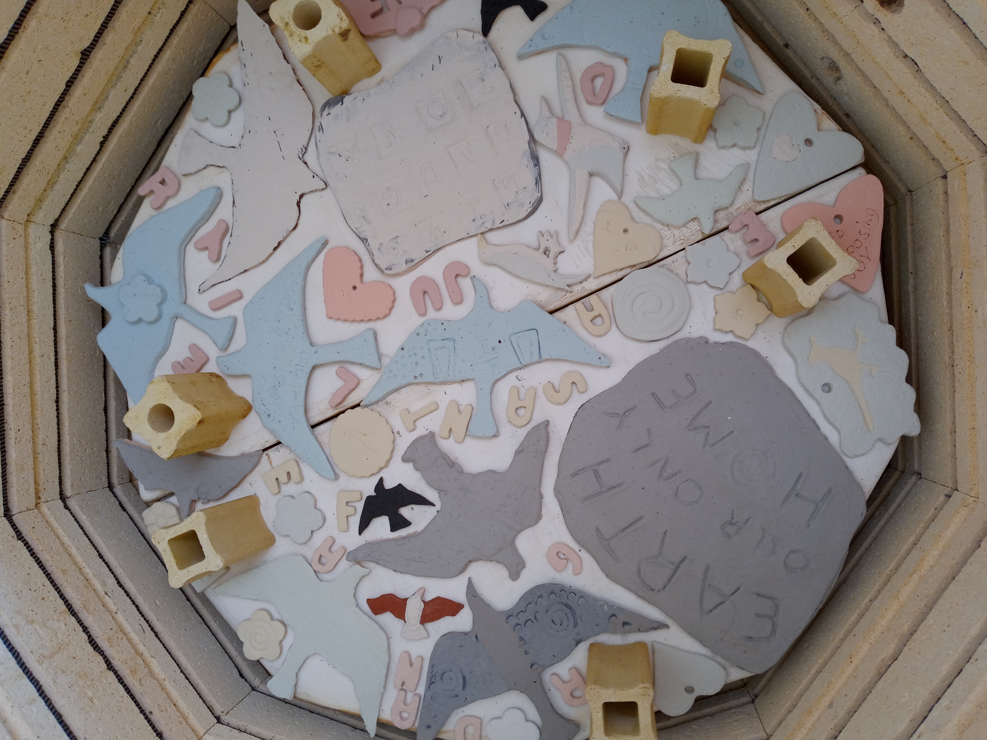 SOB tiles in a kiln